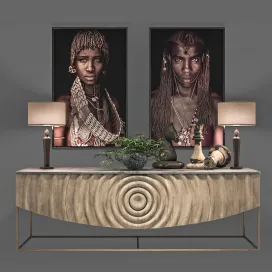 African decoration console